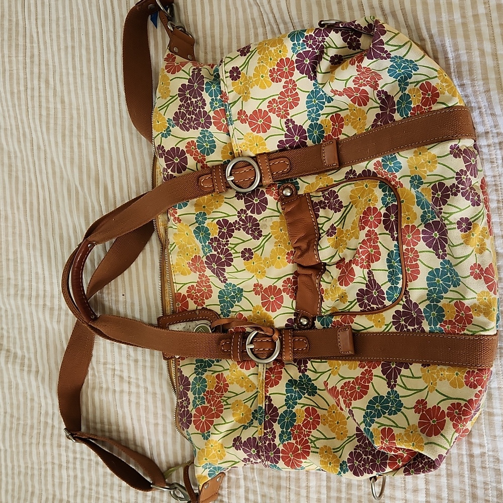 Fossil floral weekender bag
